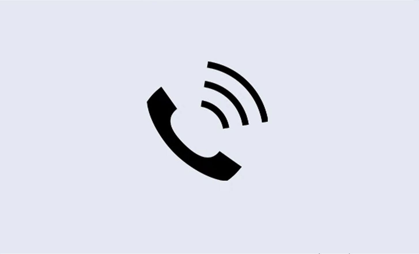 Image d'une icône de téléphone avec trois lignes courbes au-dessus