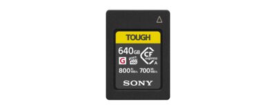 Sony VPG400 Tough CFexpress Carte éoire Flash Haute Vitesse - Classe G, 160 Go - Type A (800