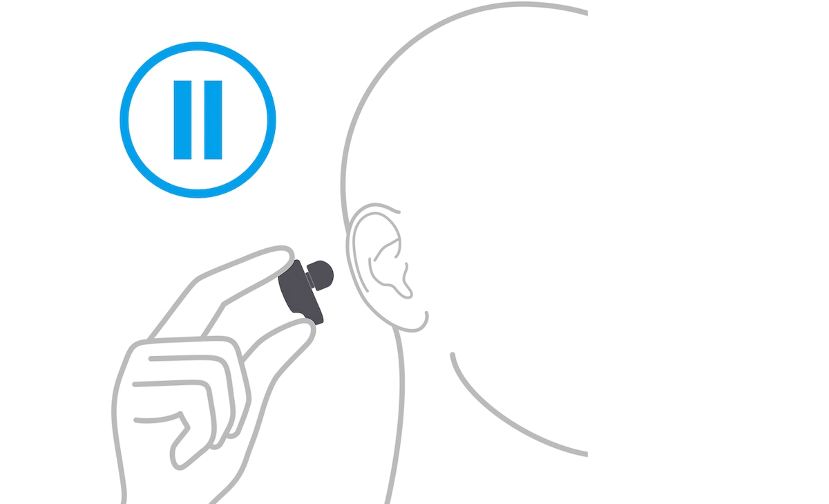 Illustration d'une personne retirant une oreillette de son oreille