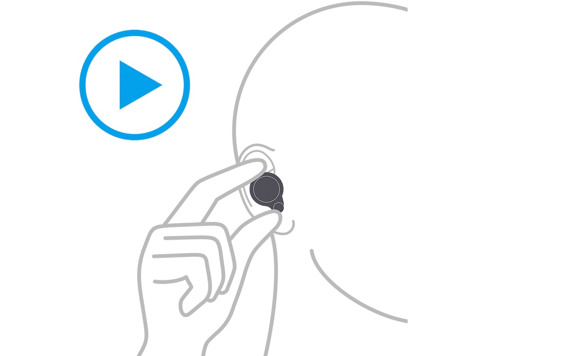 Illustration d'une personne replaçant une oreillette dans son oreille